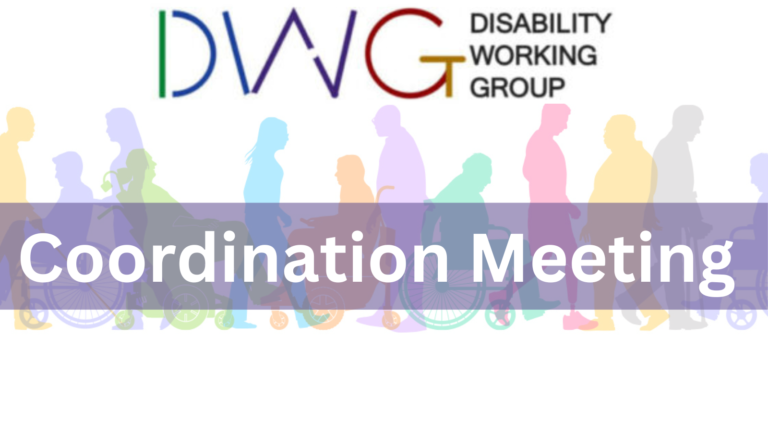 Disability Working Group Coordination Meeting
